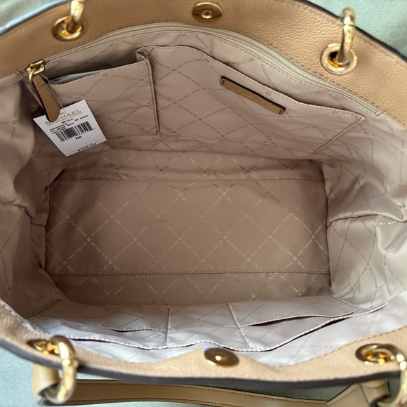 SALE🌸Michael Kors Dark Khaki Nicole Leather Tote - Picture 3 of 7